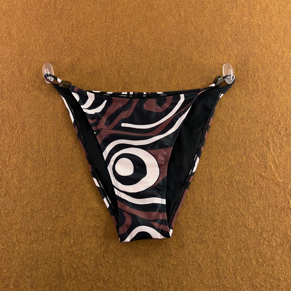 Fashion Nova Swim Women 3X Brown Abstract Swirl Bikini Bottom New